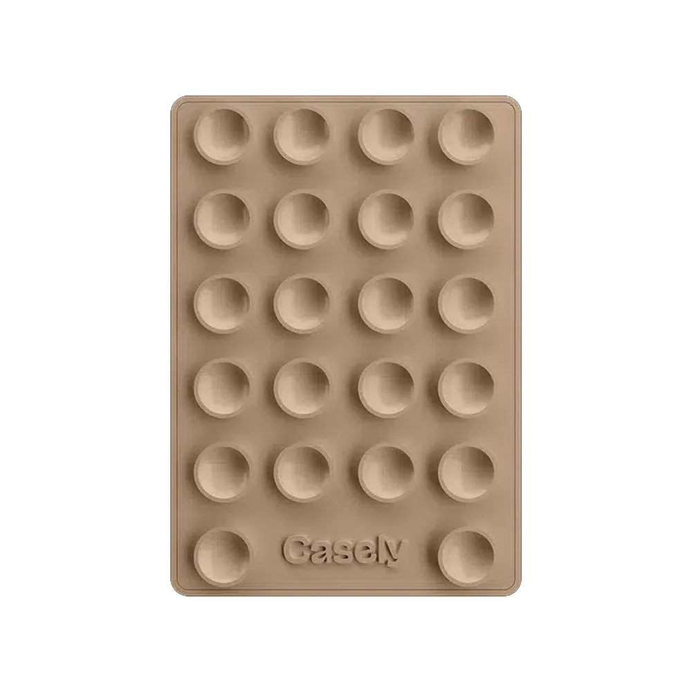 Grippy | Taupe Silicone Suction Phone Mount with MagSafe